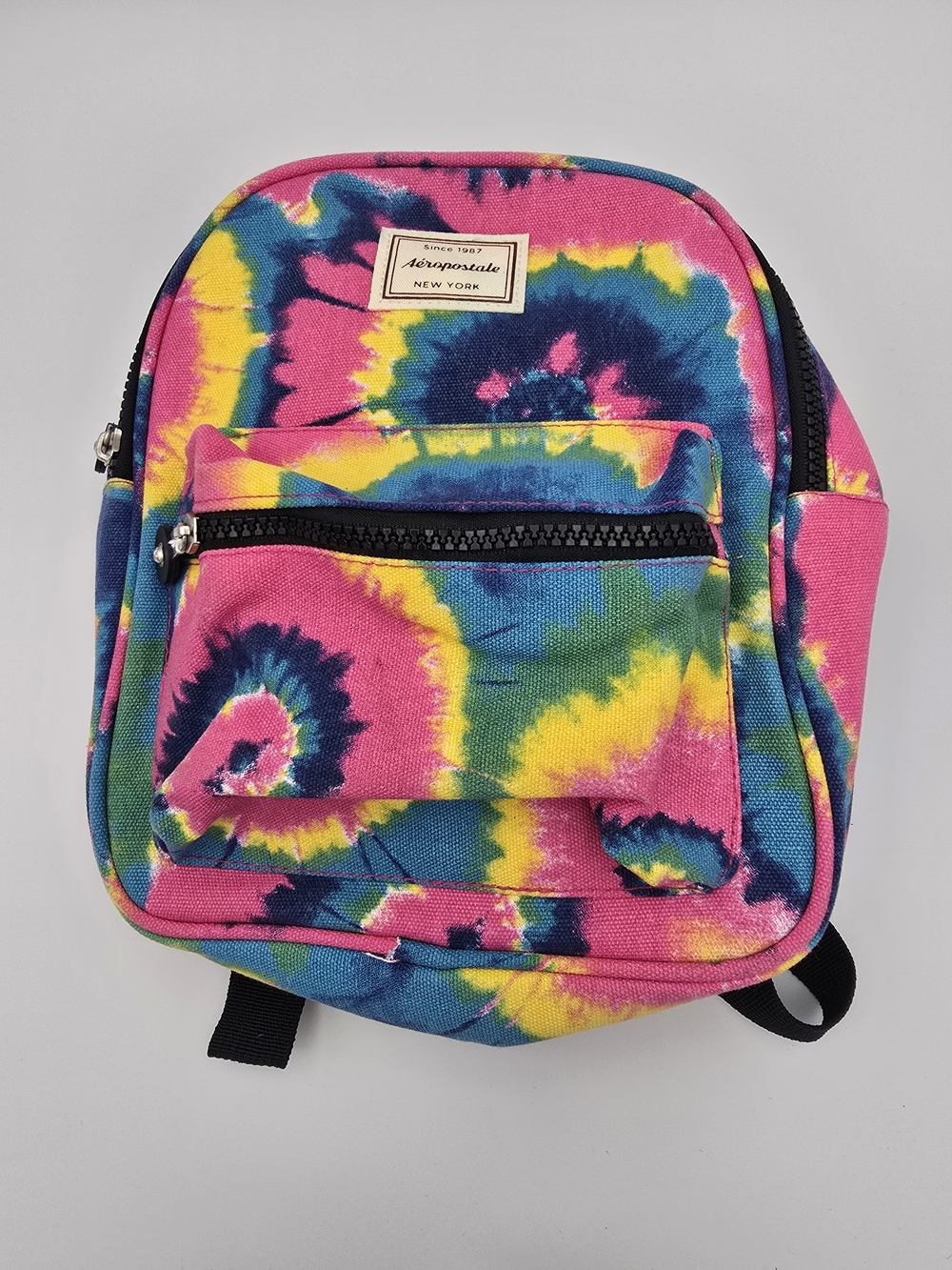 NWT Aeropostale Tie Dye Mini Backpack Pink Yellow Blue Y2K Boho Festival Bag